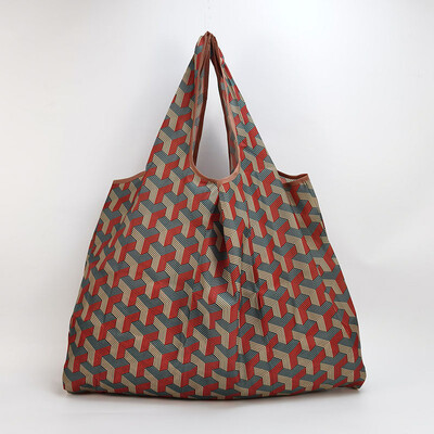 Geantă de cumpărături pliabilă la modă, impermeabilă, cu un singur umăr, cu îngroșare portabilă, geantă portabilă de băcănie, geantă verde de depozitare pentru supermarket