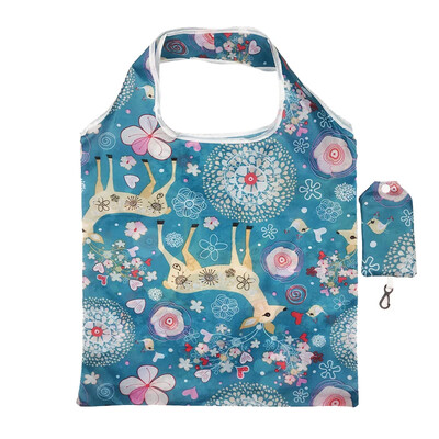 Modele de plante cu animale florale de modă Genți de cumpărături reutilizabile Geantă de cumpărături pliabilă de călătorie Genți portabile de umăr Geantă de mână pentru depozitare