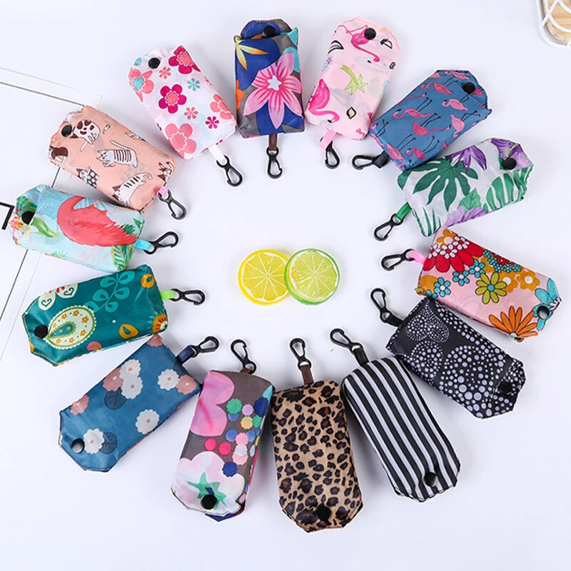 Modele de plante cu animale florale de modă Genți de cumpărături reutilizabile Geantă de cumpărături pliabilă de călătorie Genți portabile de umăr Geantă de mână pentru depozitare