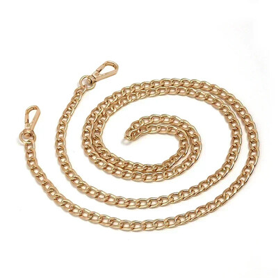 120 cm metāla alumīnija somas ķēdes rezerves daļu aksesuāri ar rokām austai plecu rokassomiņai DIY ar rokām darinātas noņemamas siksnas