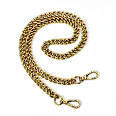 120 cm metāla alumīnija somas ķēdes rezerves daļu aksesuāri ar rokām austai plecu rokassomiņai DIY ar rokām darinātas noņemamas siksnas