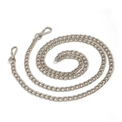 120 cm metāla alumīnija somas ķēdes rezerves daļu aksesuāri ar rokām austai plecu rokassomiņai DIY ar rokām darinātas noņemamas siksnas