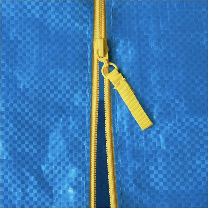 Geantă de cumpărături durabilă din PP în formă de barcă Geantă de bagaje albastră, impermeabilă, cu fermoar