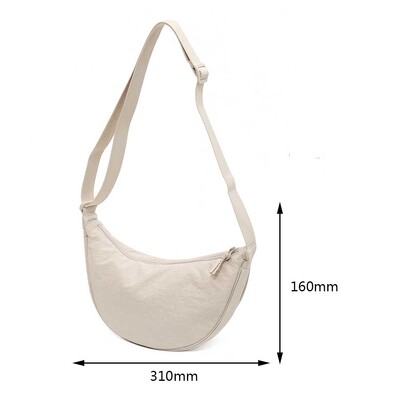 Geantă ocazională din nailon pentru piept Hobo, pentru femei, 2023, cu curea cu jumătate de lună, genți de umăr, geantă de cumpărături