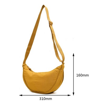 Geantă ocazională din nailon pentru piept Hobo, pentru femei, 2023, cu curea cu jumătate de lună, genți de umăr, geantă de cumpărături