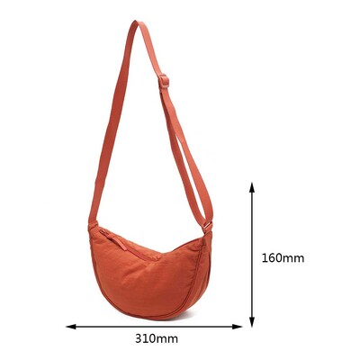 Geantă ocazională din nailon pentru piept Hobo, pentru femei, 2023, cu curea cu jumătate de lună, genți de umăr, geantă de cumpărături