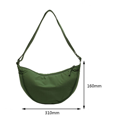 Geantă ocazională din nailon pentru piept Hobo, pentru femei, 2023, cu curea cu jumătate de lună, genți de umăr, geantă de cumpărături