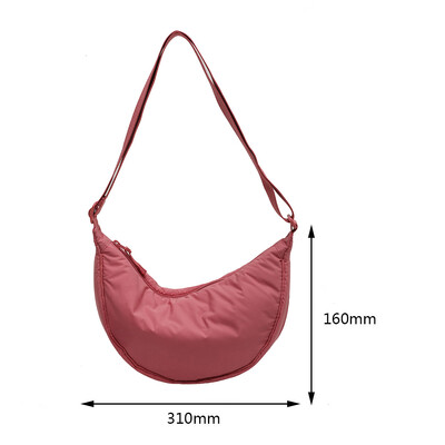 Geantă ocazională din nailon pentru piept Hobo, pentru femei, 2023, cu curea cu jumătate de lună, genți de umăr, geantă de cumpărături