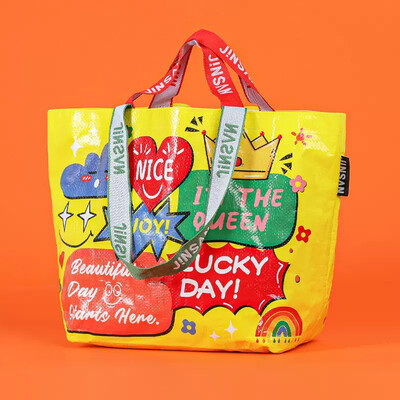 Kreativni poklon, ručna torba za kupnju, plastična tkana torba velikog kapaciteta, vodootporna torba za pohranu na rame