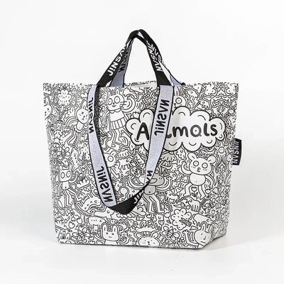 Kreativni poklon, ručna torba za kupnju, plastična tkana torba velikog kapaciteta, vodootporna torba za pohranu na rame