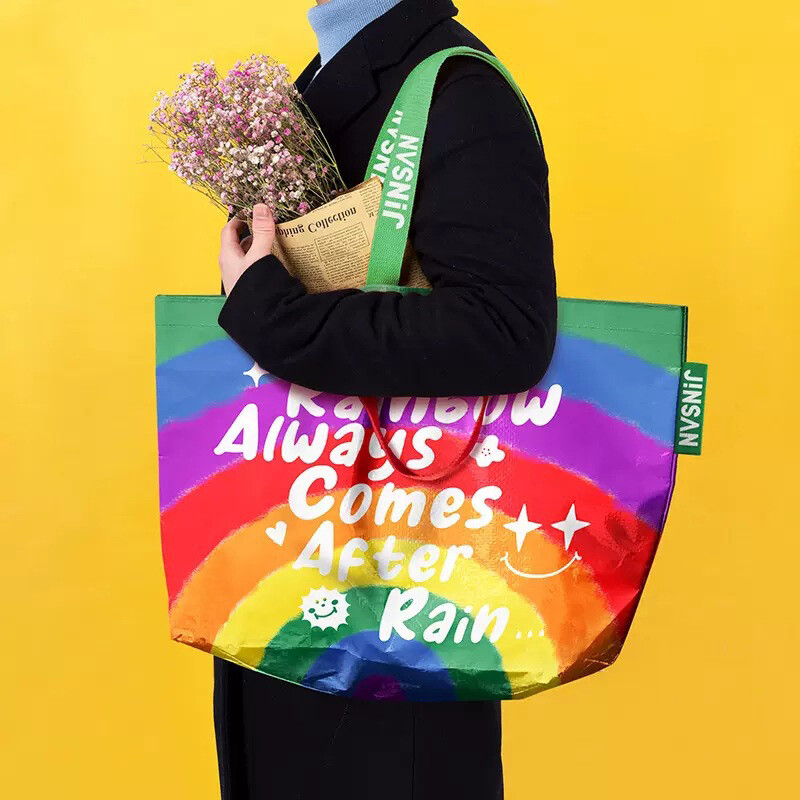 Kreativni poklon, ručna torba za kupnju, plastična tkana torba velikog kapaciteta, vodootporna torba za pohranu na rame