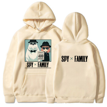 Ιαπωνικά Anime SPY X FAMILY Manga Hoodies Oversized πουλόβερ Anya Forger And Bond Forger Cartoon εμπριμέ χειμωνιάτικο ζεστό φούτερ