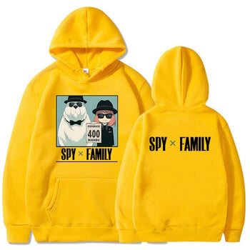 Ιαπωνικά Anime SPY X FAMILY Manga Hoodies Oversized πουλόβερ Anya Forger And Bond Forger Cartoon εμπριμέ χειμωνιάτικο ζεστό φούτερ