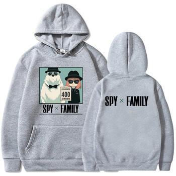 Ιαπωνικά Anime SPY X FAMILY Manga Hoodies Oversized πουλόβερ Anya Forger And Bond Forger Cartoon εμπριμέ χειμωνιάτικο ζεστό φούτερ