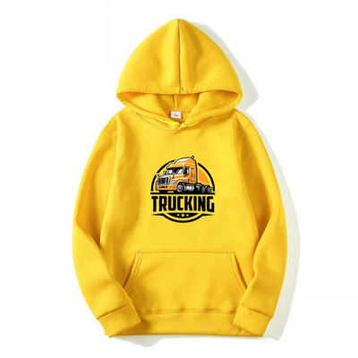 Kravu pārvadājumi Apdrukas Pulovers Tops Vīriešu brīvi ielas kapuciņi Pavasara rudens džemperi ar garām piedurknēm āra sporta apģērbi