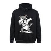 Vasaras šnaucers Cute Dabbing Hoodie Funny Dab Dance GifHoodie Džemperi vīriešiem Dizaineru sporta krekli ar garām piedurknēm Kapuces