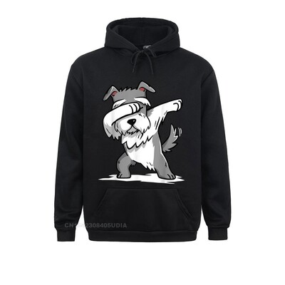 Vasaras šnaucers Cute Dabbing Hoodie Funny Dab Dance GifHoodie Džemperi vīriešiem Dizaineru sporta krekli ar garām piedurknēm Kapuces