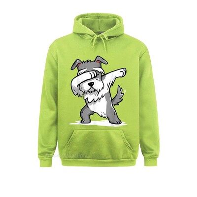 Vasaras šnaucers Cute Dabbing Hoodie Funny Dab Dance GifHoodie Džemperi vīriešiem Dizaineru sporta krekli ar garām piedurknēm Kapuces