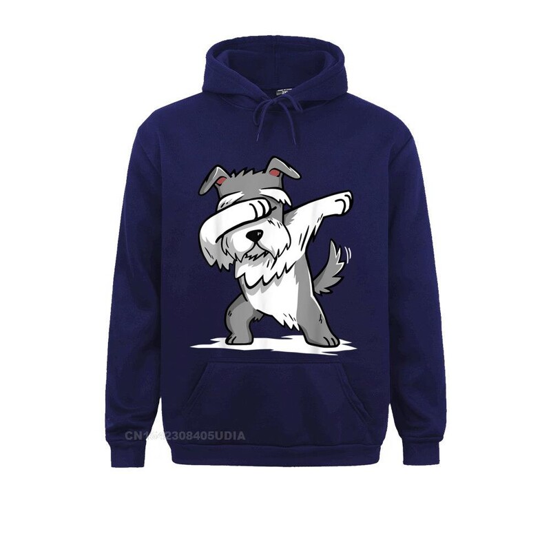 Vasaras šnaucers Cute Dabbing Hoodie Funny Dab Dance GifHoodie Džemperi vīriešiem Dizaineru sporta krekli ar garām piedurknēm Kapuces