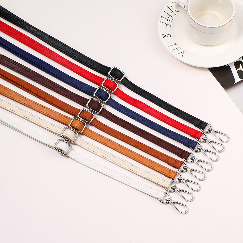 Curea de geantă reglabilă din piele PU subțire de 1,2 cm, curea de umăr pentru femei, curea lungă de schimb, la modă, ocazională, solidă.