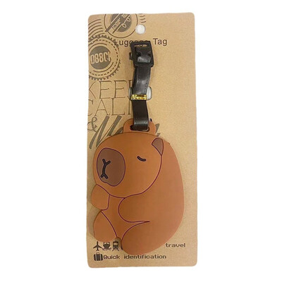 Kawaii Shark Cat Design Etichetă pentru bagaje Femei Accesorii de călătorie Etichetă pentru bagaje din PVC cu desene animate Bărbați Portabil Anti-pierdere Etichete cu nume de adresă