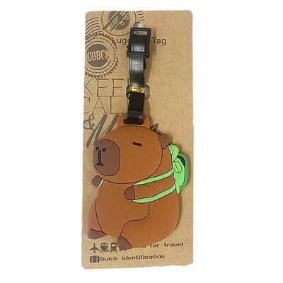 Kawaii Shark Cat Design Etichetă pentru bagaje Femei Accesorii de călătorie Etichetă pentru bagaje din PVC cu desene animate Bărbați Portabil Anti-pierdere Etichete cu nume de adresă