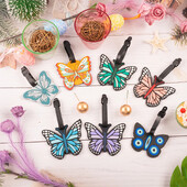 Etichetă pentru bagaje Fluture Etichetă drăguță pentru bagaje Valisă Identificați Suportul pentru adresa Bagaj Imbarcare Etichete portabile pentru geanta Accesorii de călătorie