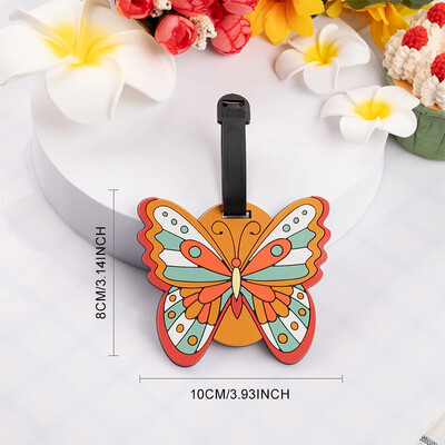 Etichetă pentru bagaje Fluture Etichetă drăguță pentru bagaje Valisă Identificați Suportul pentru adresa Bagaj Imbarcare Etichete portabile pentru geanta Accesorii de călătorie