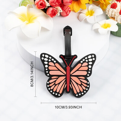 Etichetă pentru bagaje Fluture Etichetă drăguță pentru bagaje Valisă Identificați Suportul pentru adresa Bagaj Imbarcare Etichete portabile pentru geanta Accesorii de călătorie