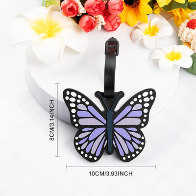 Etichetă pentru bagaje Fluture Etichetă drăguță pentru bagaje Valisă Identificați Suportul pentru adresa Bagaj Imbarcare Etichete portabile pentru geanta Accesorii de călătorie