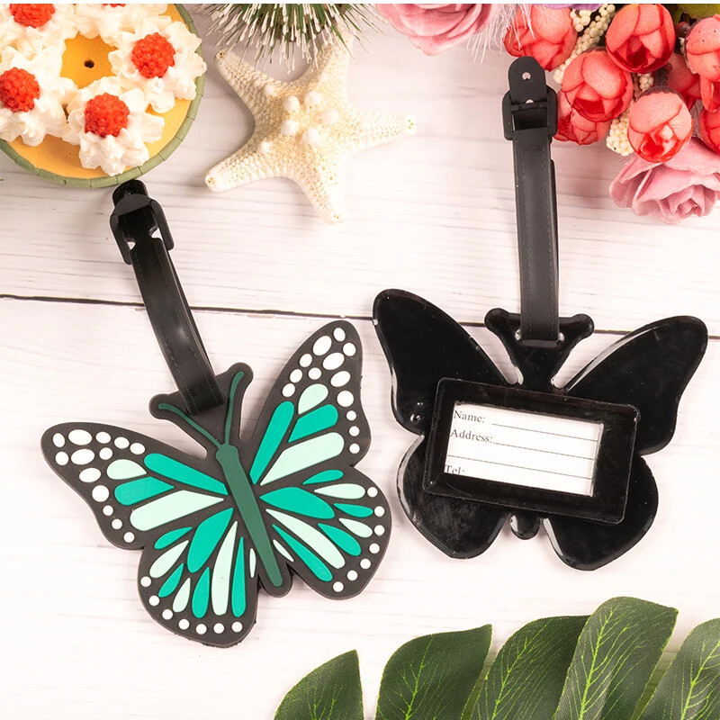 Etichetă pentru bagaje Fluture Etichetă drăguță pentru bagaje Valisă Identificați Suportul pentru adresa Bagaj Imbarcare Etichete portabile pentru geanta Accesorii de călătorie