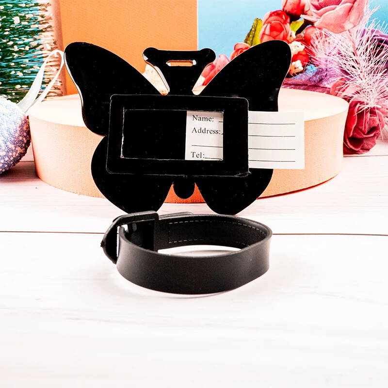 Etichetă pentru bagaje Fluture Etichetă drăguță pentru bagaje Valisă Identificați Suportul pentru adresa Bagaj Imbarcare Etichete portabile pentru geanta Accesorii de călătorie