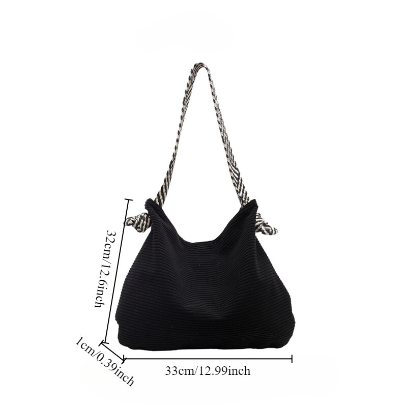 Geantă de umăr casual din velur, geantă de mână minimalistă de culoare uni, geantă retro perfectă