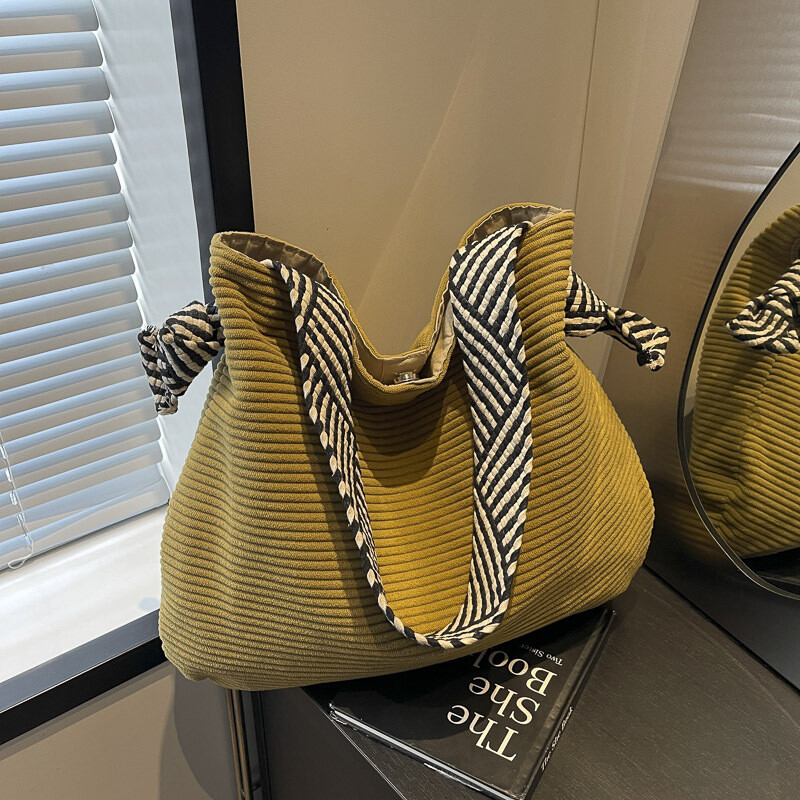 Geantă de umăr casual din velur, geantă de mână minimalistă de culoare uni, geantă retro perfectă