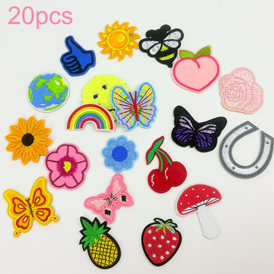 AZ Prosop Broderie Patch-uri Litere englezești Patch-uri pentru haine Lipți pe patch-uri DIY Nume Desene Animat Fructe Autocolant pentru Genți Pălării