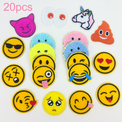 AZ Prosop Broderie Patch-uri Litere englezești Patch-uri pentru haine Lipți pe patch-uri DIY Nume Desene Animat Fructe Autocolant pentru Genți Pălării