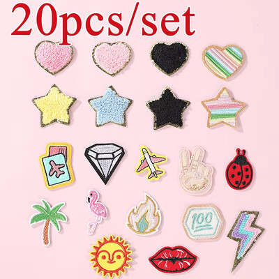 AZ Prosop Broderie Patch-uri Litere englezești Patch-uri pentru haine Lipți pe patch-uri DIY Nume Desene Animat Fructe Autocolant pentru Genți Pălării