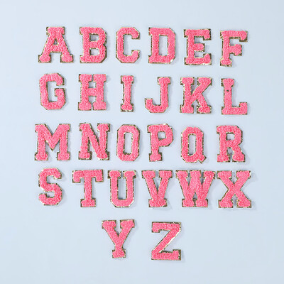 AZ Prosop Broderie Patch-uri Litere englezești Patch-uri pentru haine Lipți pe patch-uri DIY Nume Desene Animat Fructe Autocolant pentru Genți Pălării