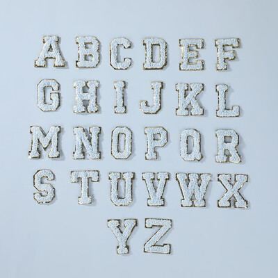 AZ Prosop Broderie Patch-uri Litere englezești Patch-uri pentru haine Lipți pe patch-uri DIY Nume Desene Animat Fructe Autocolant pentru Genți Pălării