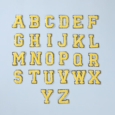 AZ Prosop Broderie Patch-uri Litere englezești Patch-uri pentru haine Lipți pe patch-uri DIY Nume Desene Animat Fructe Autocolant pentru Genți Pălării