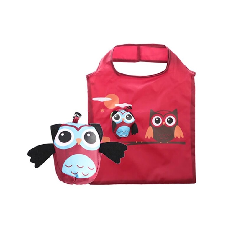 Slatka životinjica Sklopiva torba za kupovinu u obliku sove Ekološki poklon za žene Sklopiva torba za višekratnu upotrebu Prijenosna putna torba za rame Trgovina namirnicama