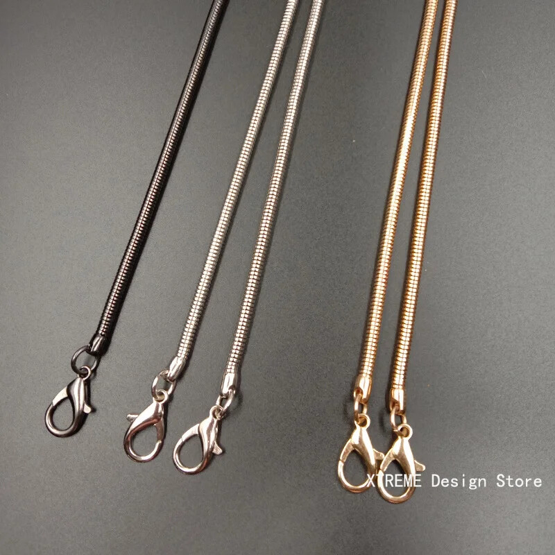 120 cm / 3,2 mm čūskas nomaiņas ķēdes siksna Metāla saite Aizdare Maks Ķēdes Soma Rokturis Plecu šķērsām rokassomas Ķēde