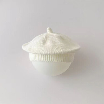 Modni slatki dječji pleteni šešir s beretkom Jednobojni dječji topli šeširi Jesensko-zimske kape za djecu Dodaci za šešir na otvorenom Poklon