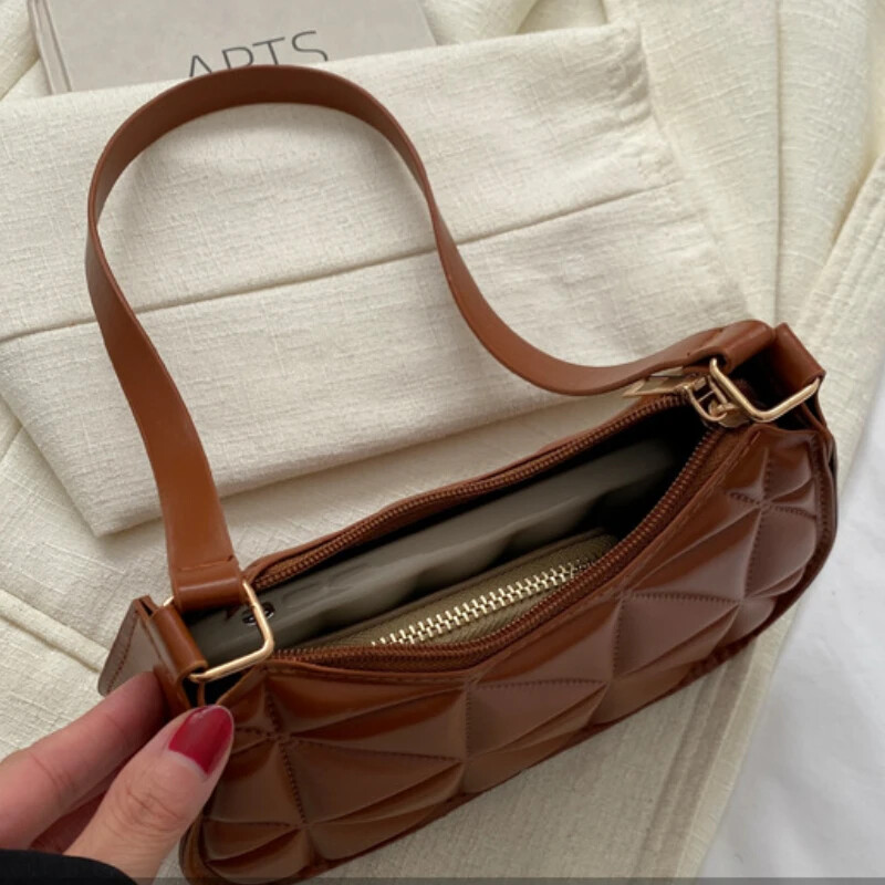 Geantă neagră de umăr din piele PU, retro, de culoare solidă, ocazional, genți de mână pentru femei, genți de mână, de modă pentru femei, poșetă de cumpărături