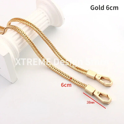 Lanț de oase de șarpe de 40/100/120 cm, auriu/argintiu/negru, curea de schimb pentru geantă, curea de umăr din metal, accesoriu pentru geantă.