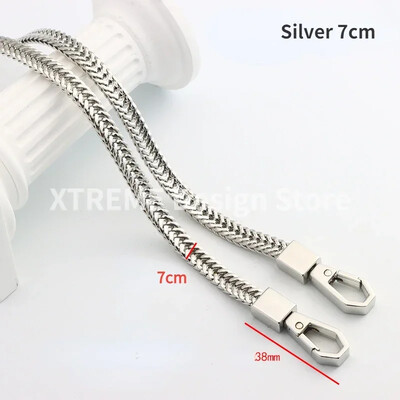 Lanț de oase de șarpe de 40/100/120 cm, auriu/argintiu/negru, curea de schimb pentru geantă, curea de umăr din metal, accesoriu pentru geantă.