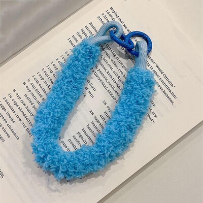 Geantă Curea pentru încheietură pentru telefon mobil Snur de pluș Curea pentru încheietură Curea pentru păpușă Snur moale Pandantiv moale Snur de pluș de culoare solidă Accesorii pentru geantă