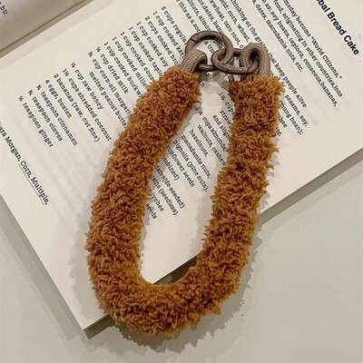 Geantă Curea pentru încheietură pentru telefon mobil Snur de pluș Curea pentru încheietură Curea pentru păpușă Snur moale Pandantiv moale Snur de pluș de culoare solidă Accesorii pentru geantă