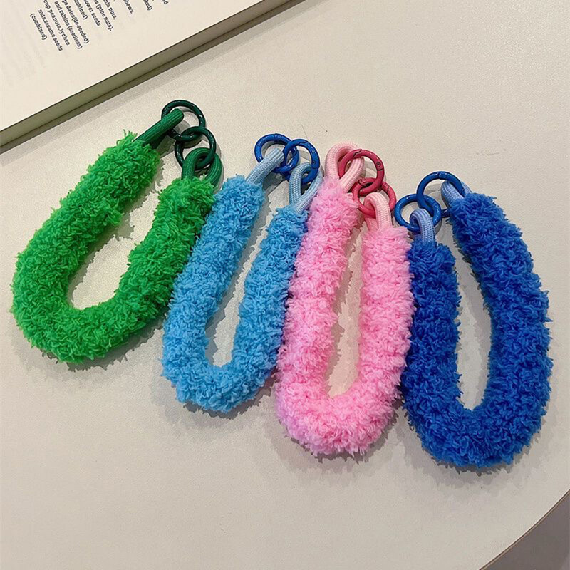 Geantă Curea pentru încheietură pentru telefon mobil Snur de pluș Curea pentru încheietură Curea pentru păpușă Snur moale Pandantiv moale Snur de pluș de culoare solidă Accesorii pentru geantă