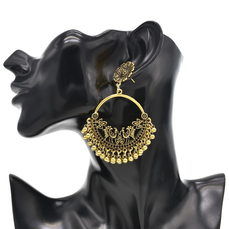 Stil etnic retro Tibetan Dai Dunhuang Feitian Set colier și cercei cu ciucuri Accesorii Bijuterii